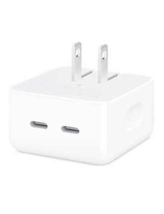 Оригінальний компактний блок живлення Apple Dual USB-C Adapter White (MNWM3)