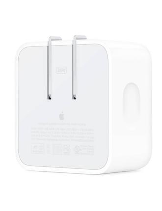 Оригінальний компактний блок живлення Apple Dual USB-C Adapter White (MNWM3)