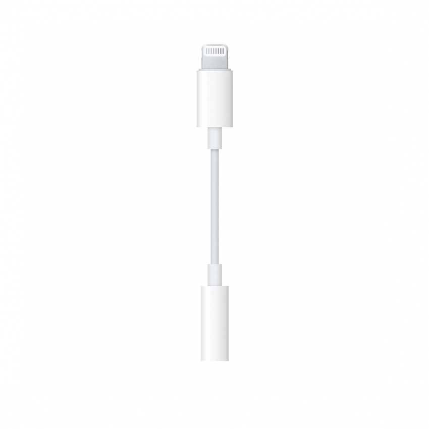 Оригінальний перехідник Apple Lightning to 3.5mm Headphones (White) (MMX62)