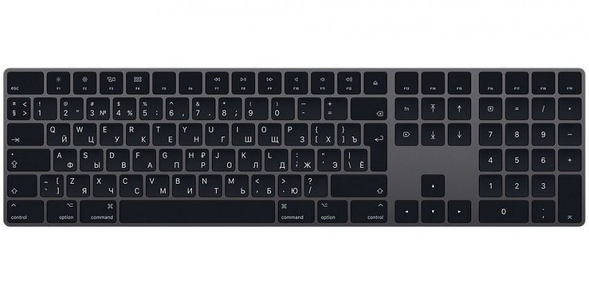 Повнорозмірна клавіатура Apple Magic Keyboard Space Gray (MRMH2)
