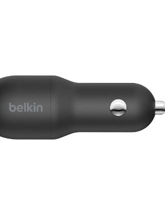 Автомобілний ЗП Belkin Car Charger 24W Dual 2*USB-A + cable USB-A to USB-C 1m Black
