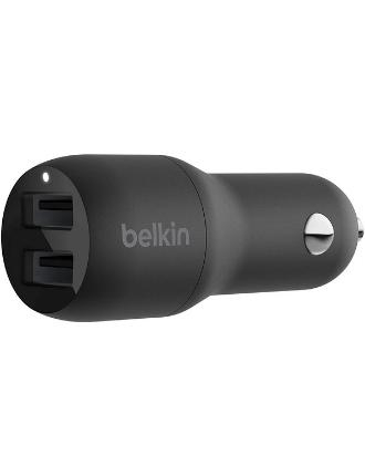Автомобілний ЗП Belkin Car Charger 24W Dual 2*USB-A + cable USB-A to USB-C 1m Black