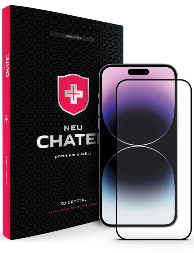 Захисне скло +NEU Chatel Full Cover Crystal with Mesh for iPhone 14 Pro Front Clear