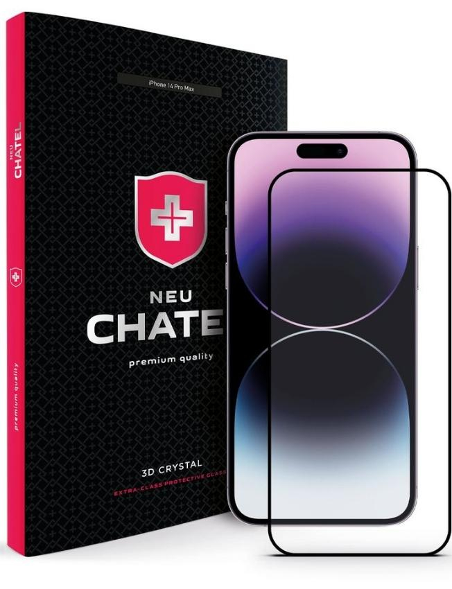 Захисне скло +NEU Chatel Full Cover Crystal with Mesh for iPhone 14 Pro Max Front Clear
