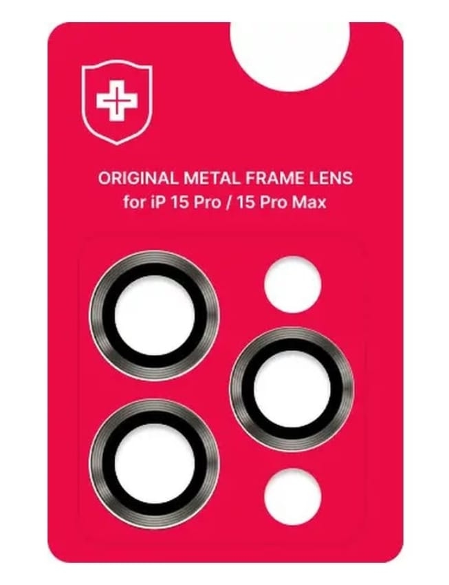Захисні лінзи на камеру  +NEU Chatel Metal Frame Lens Protector Glass for iPhone 15 Pro/15 Pro Max Silver