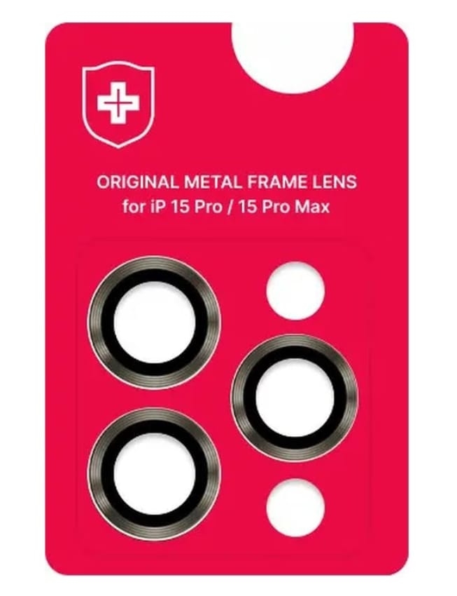 Захисні лінзи на камеру  +NEU Chatel Metal Frame Lens Protector Glass for iPhone 15 Pro/15 Pro Max Natural