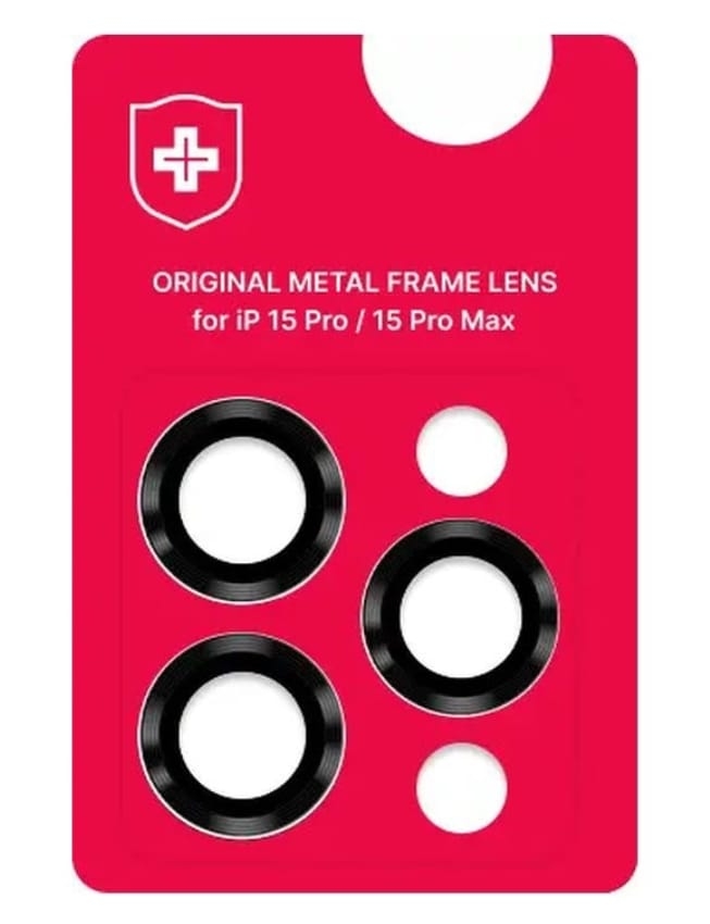 Захисні лінзи на камеру  +NEU Chatel Metal Frame Lens Protector Glass for iPhone 15 Pro/15 Pro Max Black