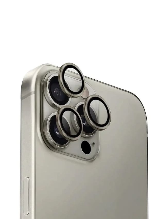 Захисні лінзи на камеру  +NEU Chatel Metal Frame Lens Protector Glass for iPhone 16 Pro/16 Pro Max Natural Gery