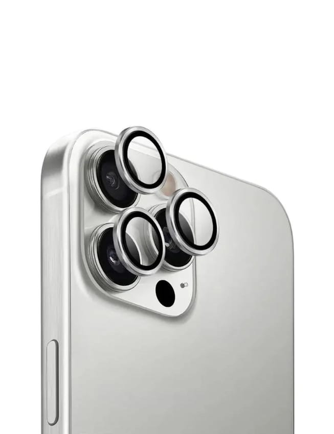 Захисні лінзи на камеру  +NEU Chatel Metal Frame Lens Protector Glass for iPhone 16 Pro/16 Pro Max Silver
