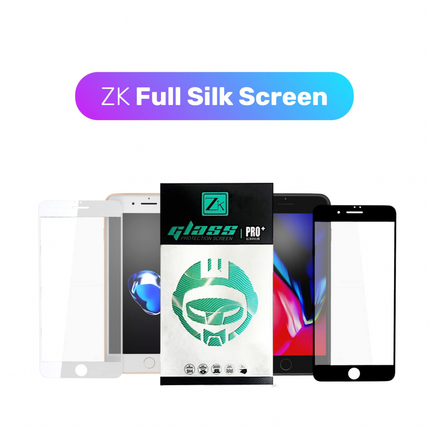 Захисне скло ZK для iPhone 7/8 Full Silk Screen 0.26mm (Black)