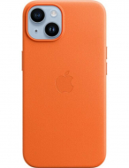 Оригінальний чохол Leather Case with MagSafe для iPhone 14 (Orange) (MPP83)