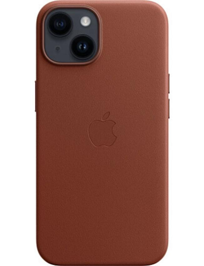 Оригінальний чохол Leather Case with MagSafe для iPhone 14 (Umber) (MPP73)