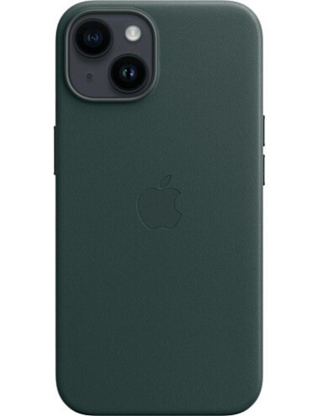 Оригінальний чохол Leather Case with MagSafe для iPhone 14 (Forest Green) (MPP53)
