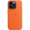 Оригинальный чехол Leather Case with MagSafe для iPhone 14 Pro (Orange) (MPPL3)