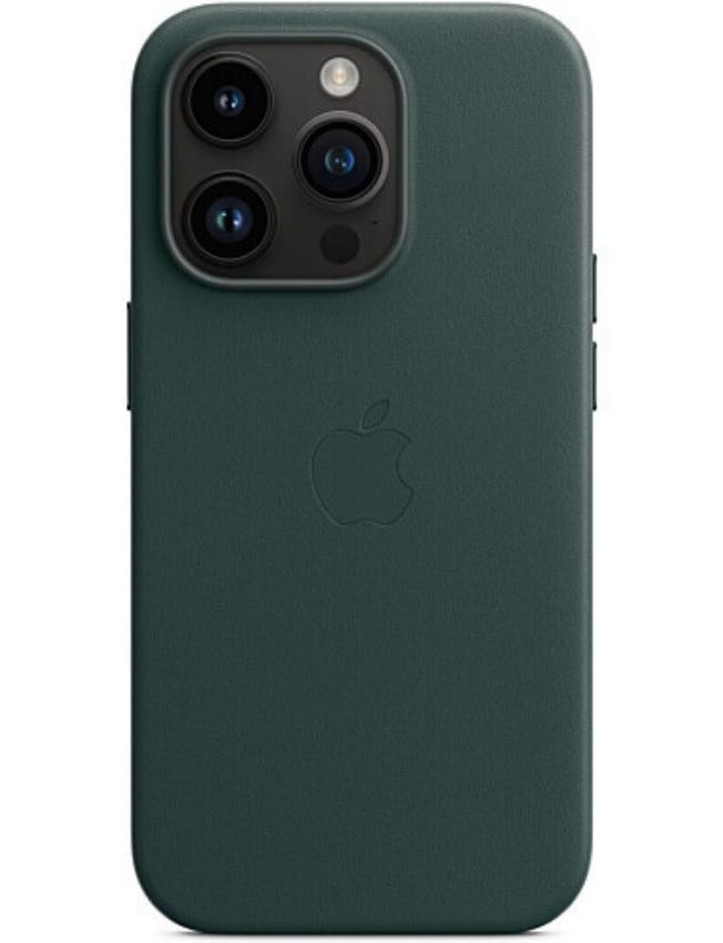 Оригинальный чехол Leather Case with MagSafe для iPhone 14 Pro (Forest Green) (MPPH3)
