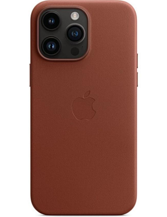 Оригинальный чехол Leather Case with MagSafe для iPhone 14 Pro Max (Umber) (MPPQ3)