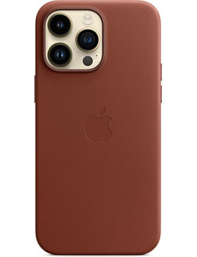 Оригинальный чехол Leather Case with MagSafe для iPhone 14 Pro Max (Umber) (MPPQ3)
