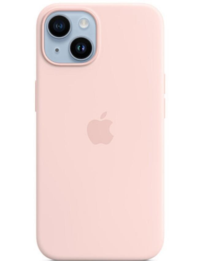 Чохол Silicone Case with MagSafe для iPhone 14 (Chalk Pink) (MPRX3) (Original Assembly)