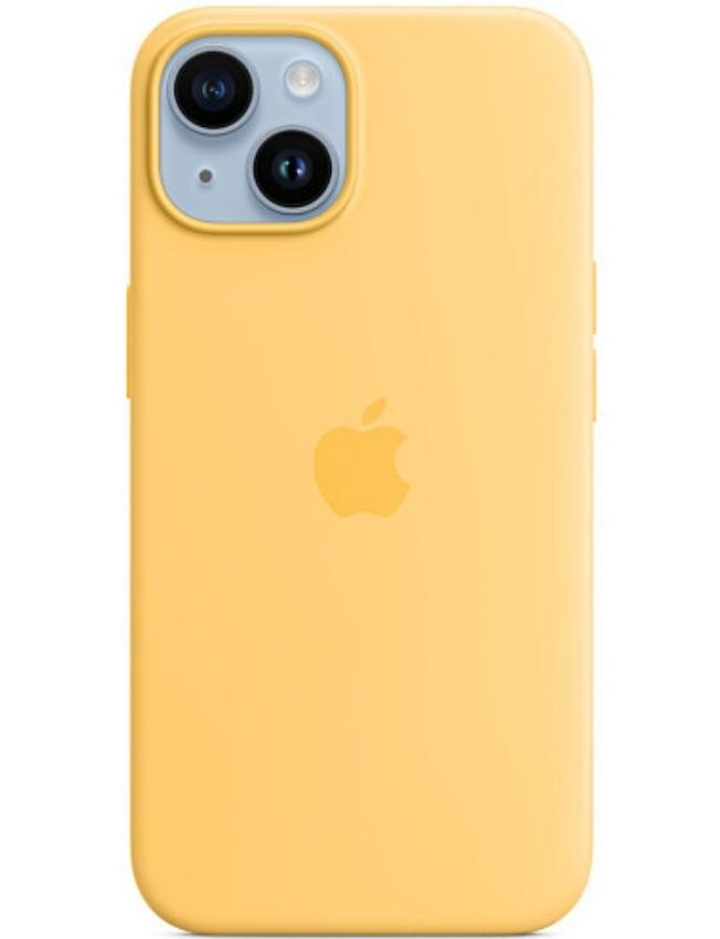 Оригінальний чохол Silicone Case with MagSafe для iPhone 14 (Sunglow) (MPT23)