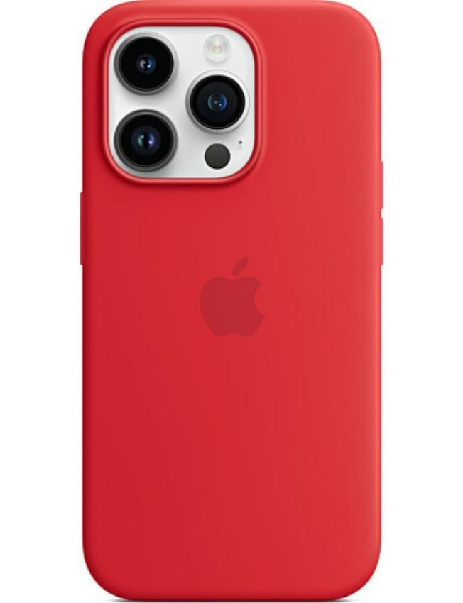 Оригінальний чохол Silicone Case with MagSafe для iPhone 14 Pro (PRODUCT) RED (MPTG3)