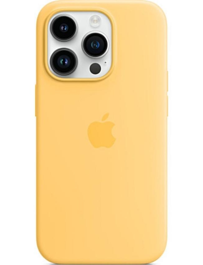 Чохол Silicone Case with MagSafe для iPhone 14 Pro (Sunglow) (MPTM3) (Original Assembly)
