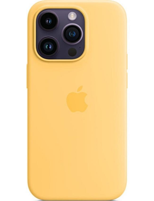 Чохол Silicone Case with MagSafe для iPhone 14 Pro (Sunglow) (MPTM3) (Original Assembly)