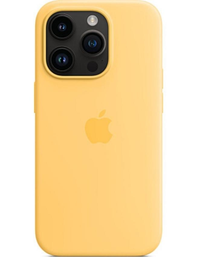 Чохол Silicone Case with MagSafe для iPhone 14 Pro (Sunglow) (MPTM3) (Original Assembly)