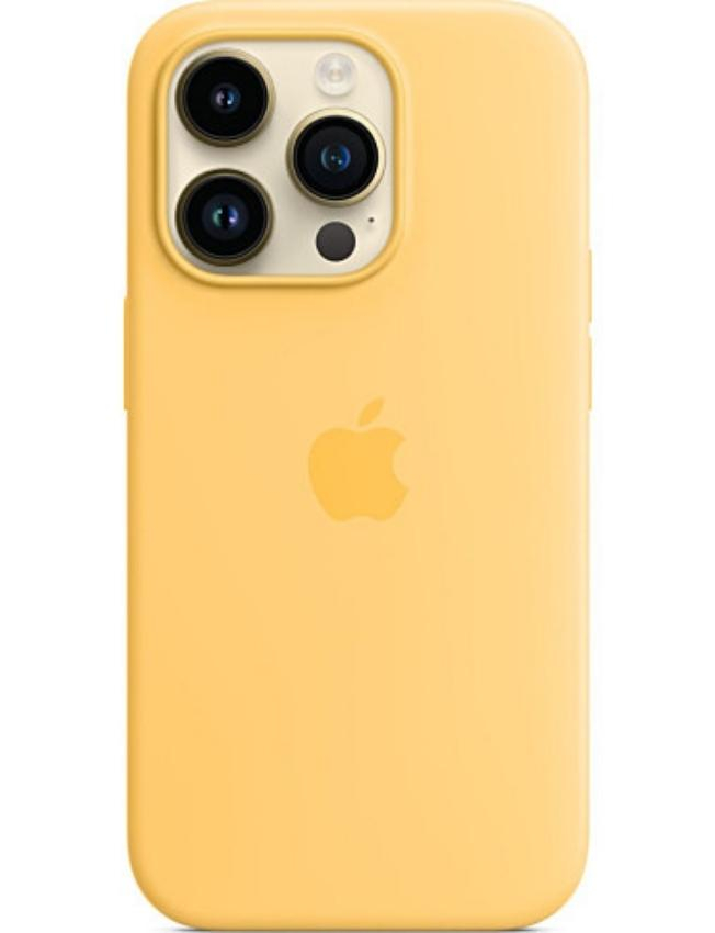 Чохол Silicone Case with MagSafe для iPhone 14 Pro (Sunglow) (MPTM3) (Original Assembly)