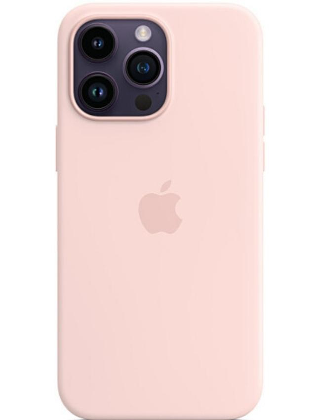 Чохол Silicone Case with MagSafe для iPhone 14 Pro Max (Chalk Pink) (MPTT3)  (Original Assembly)