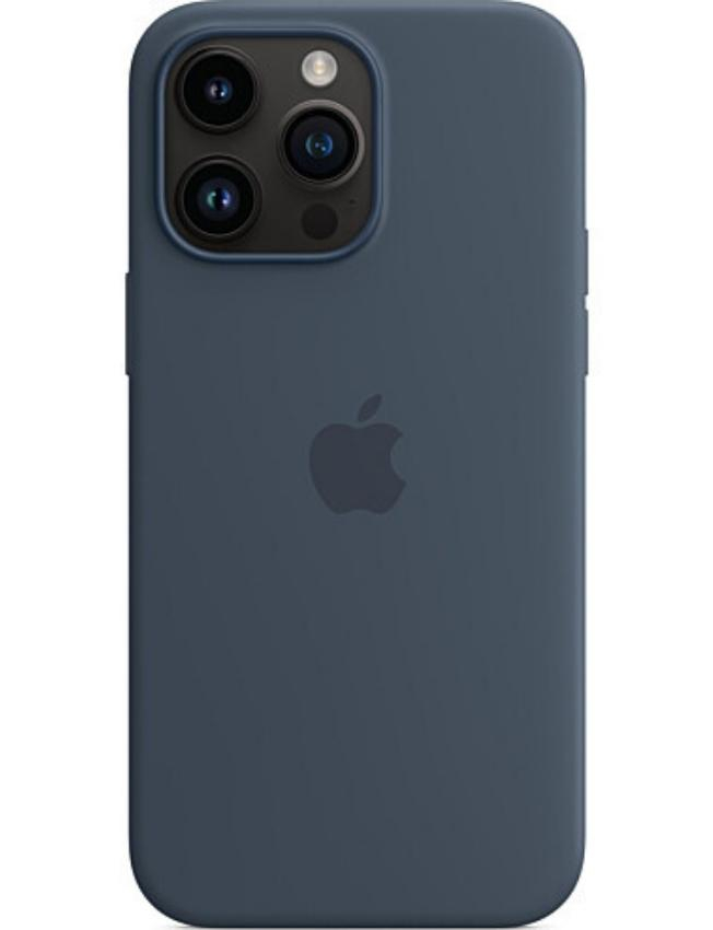 Оригінальний чохол Silicone Case with MagSafe для iPhone 14 Pro Max (Storm Blue) (MPTQ3)