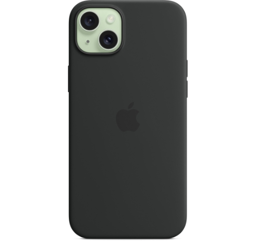 Оригинальный чехол Silicone Case with MagSafe для iPhone 15 Plus (Black) (MT103)