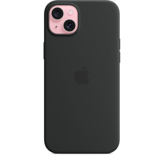 Оригинальный чехол Silicone Case with MagSafe для iPhone 15 Plus (Black) (MT103)