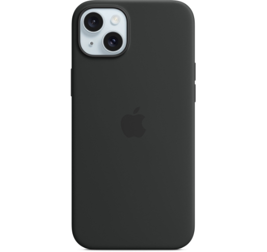 Оригинальный чехол Silicone Case with MagSafe для iPhone 15 Plus (Black) (MT103)