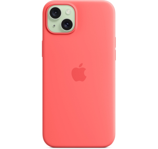 Оригинальный чехол Silicone Case with MagSafe для iPhone 15 Plus (Guava) (MT163)