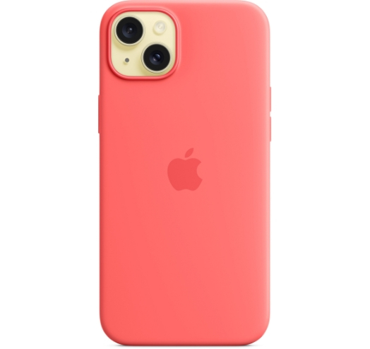 Оригинальный чехол Silicone Case with MagSafe для iPhone 15 Plus (Guava) (MT163)