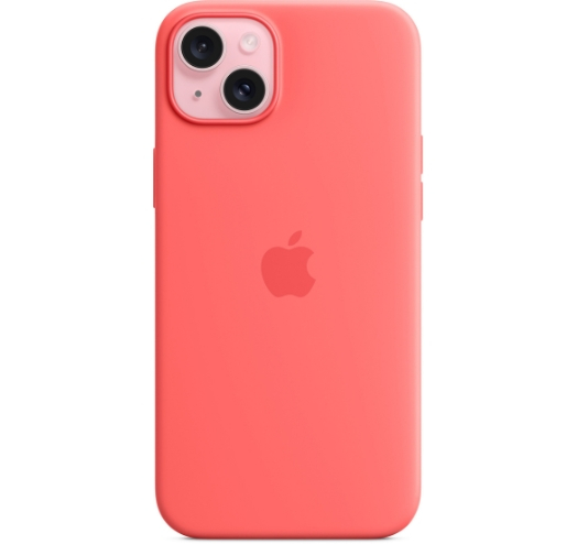 Оригинальный чехол Silicone Case with MagSafe для iPhone 15 Plus (Guava) (MT163)