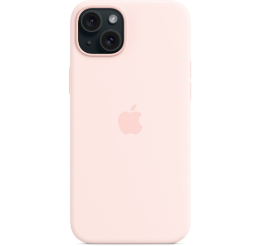 Оригинальный чехол Silicone Case with MagSafe для iPhone 15 Plus (Light Pink) (MT143)