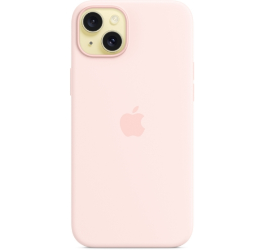 Оригинальный чехол Silicone Case with MagSafe для iPhone 15 Plus (Light Pink) (MT143)