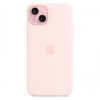 Оригинальный чехол Silicone Case with MagSafe для iPhone 15 Plus (Light Pink) (MT143)