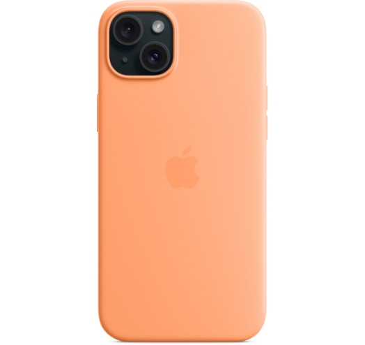 Оригінальний чохол Silicone Case with MagSafe для iPhone 15 (Orange Sorbet) (MT0W3)