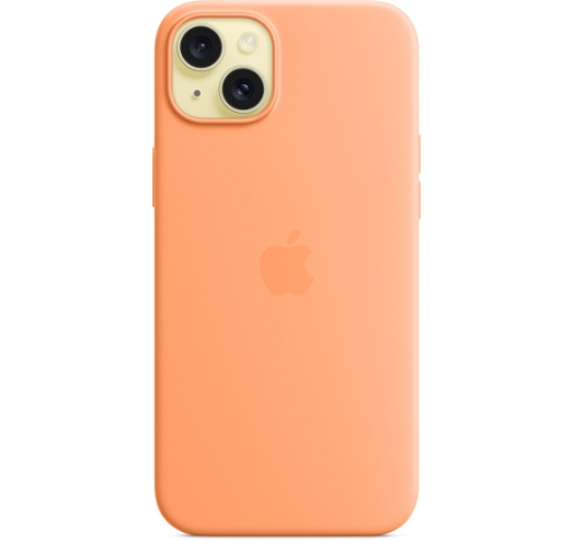 Оригінальний чохол Silicone Case with MagSafe для iPhone 15 (Orange Sorbet) (MT0W3)
