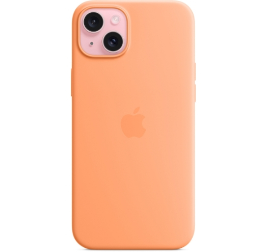 Оригінальний чохол Silicone Case with MagSafe для iPhone 15 (Orange Sorbet) (MT0W3)