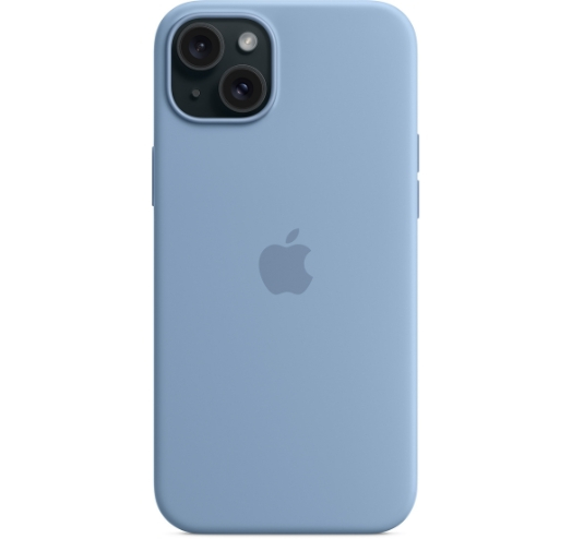 Оригинальный чехол Silicone Case with MagSafe для iPhone 15 Plus (Winter Blue) (MT193)