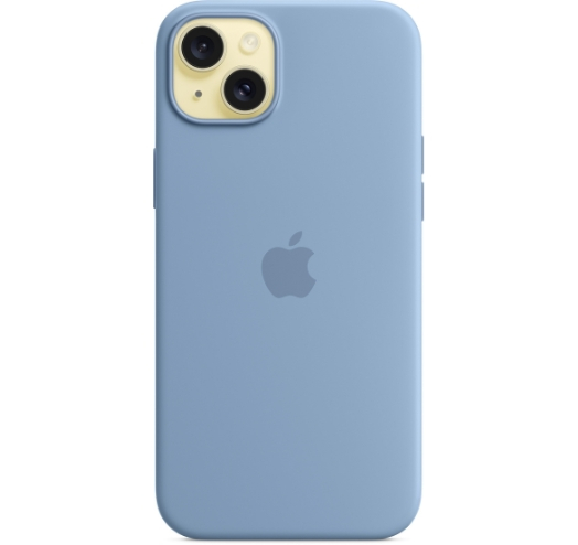 Оригинальный чехол Silicone Case with MagSafe для iPhone 15 Plus (Winter Blue) (MT193)