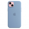 Оригинальный чехол Silicone Case with MagSafe для iPhone 15 Plus (Winter Blue) (MT193)