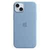 Оригинальный чехол Silicone Case with MagSafe для iPhone 15 Plus (Winter Blue) (MT193)