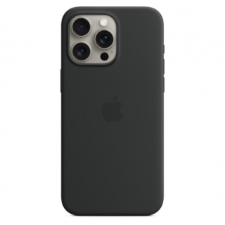 Чехол Silicone Case with MagSafe для iPhone 15 Pro (Black) (MT1A3) (Original Assembly)