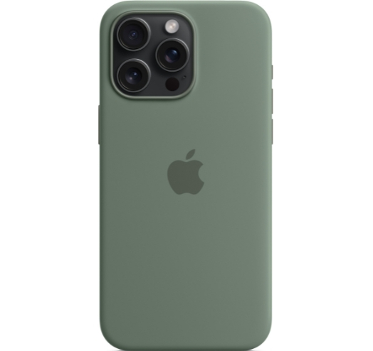 Оригинальный Оригинальный чехол Silicone Case with MagSafe для iPhone 15 Pro (Cypress) (MT1J3)