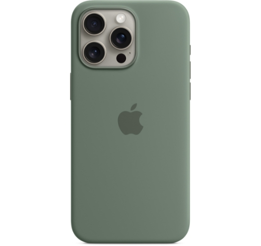 Оригинальный чехол Silicone Case with MagSafe для iPhone 15 Pro (Cypress) (MT1J3)
