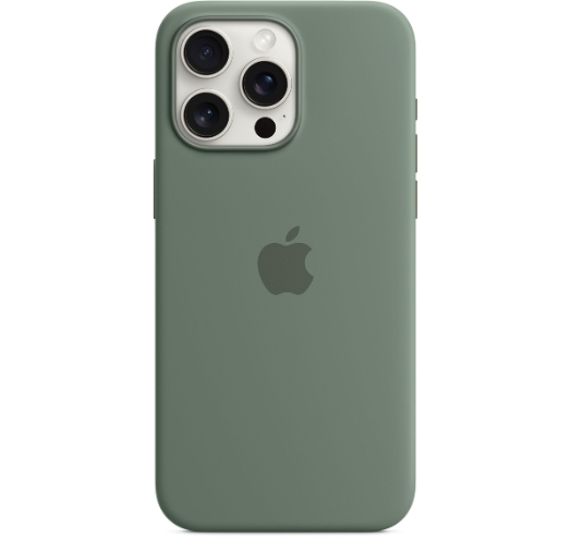 Оригинальный Оригинальный чехол Silicone Case with MagSafe для iPhone 15 Pro (Cypress) (MT1J3)